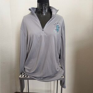 Seattle Light Gray Quarter-Zip Pullover